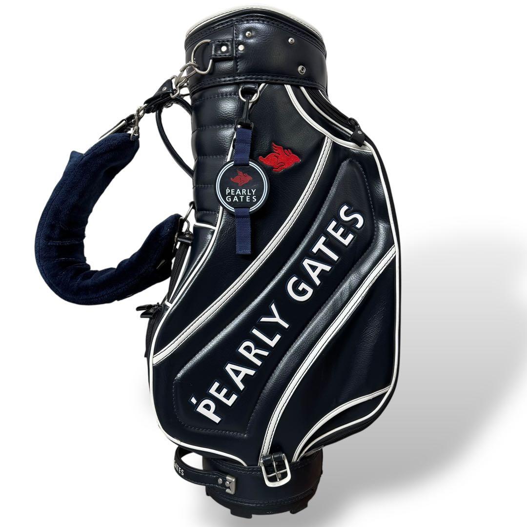 入手困難 良品 PEARLY GATES キャディバッグ ネイビー ツアーモデル