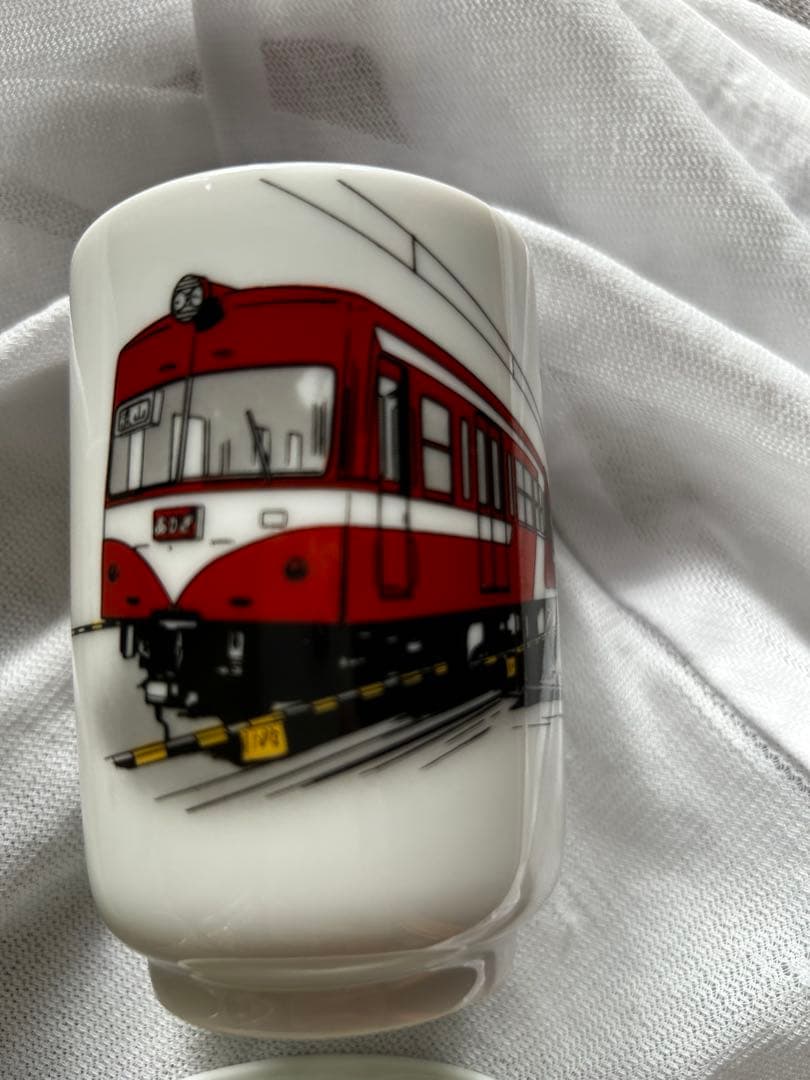 セール【レア・美品】流山電鉄　流鉄　湯飲み　9個セット　湯呑み 陶器 レトロ