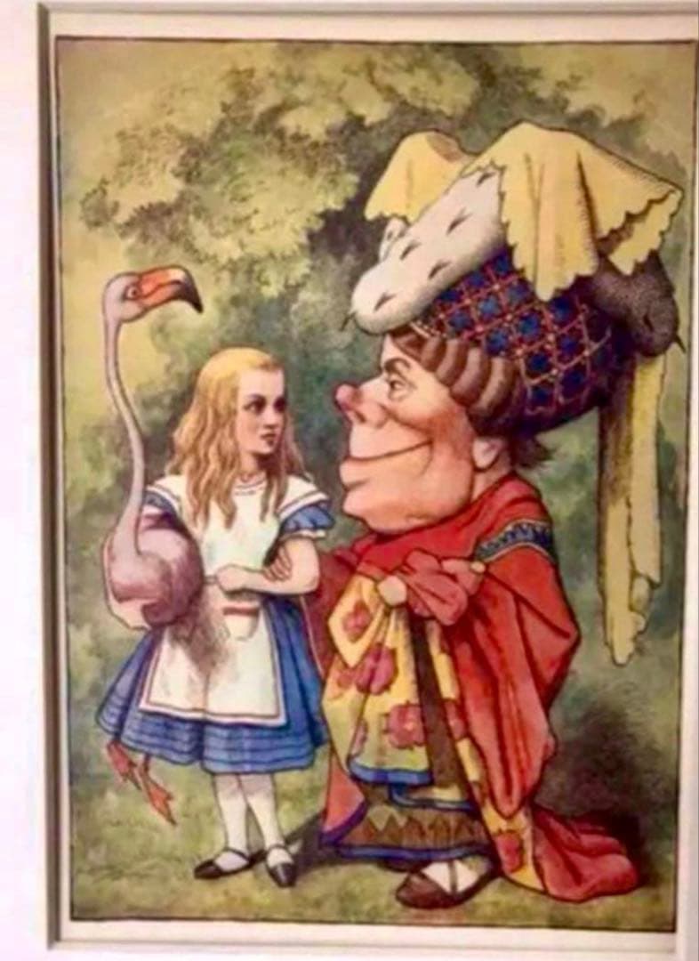 値下げ！！イタリア製額入り不思議な国のアリス ジョン テニエル 1920年代