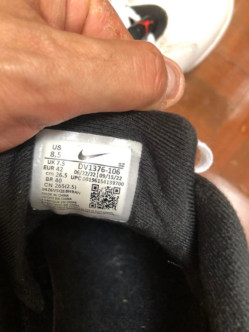 エアジョーダンゴルフ6 RetroLow White Infrerd26.5cm