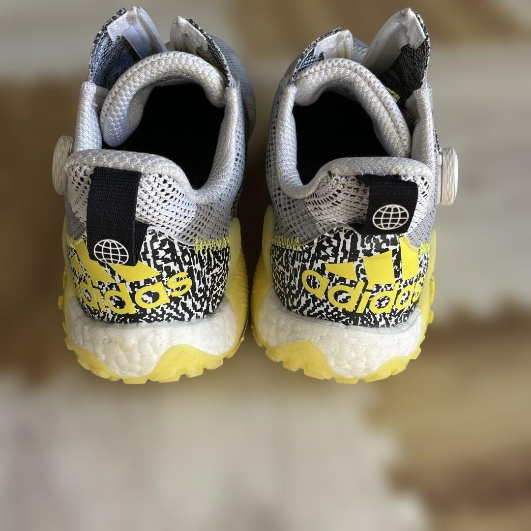 アディダス コードカオス22 BOA ゴルフシューズ ブラックイエロー25センチ