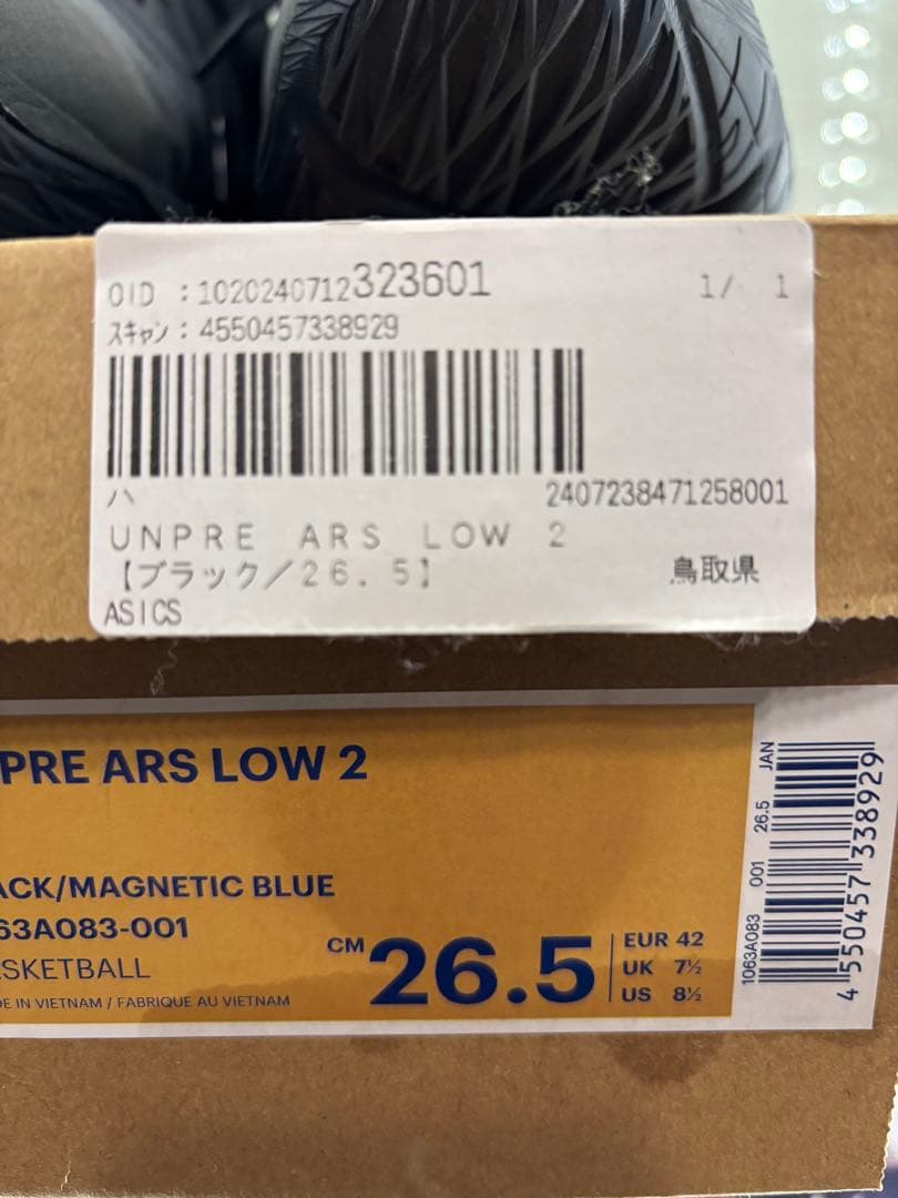 UNPRE ARS LOW 2 バッシュ　アシックス　河村勇樹　美品