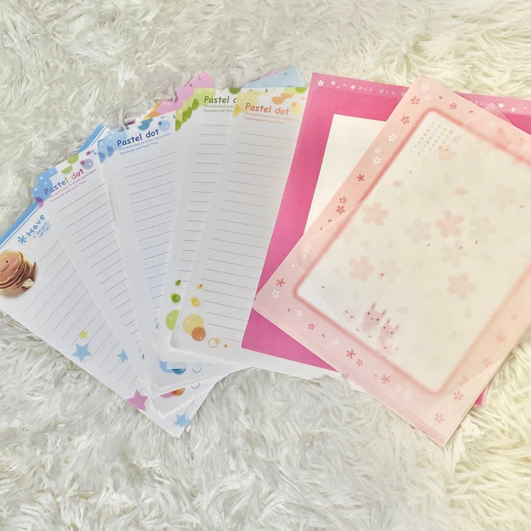 【希少】平成レトロ 当時物100% キャラクター便箋 封筒 大量まとめ売り