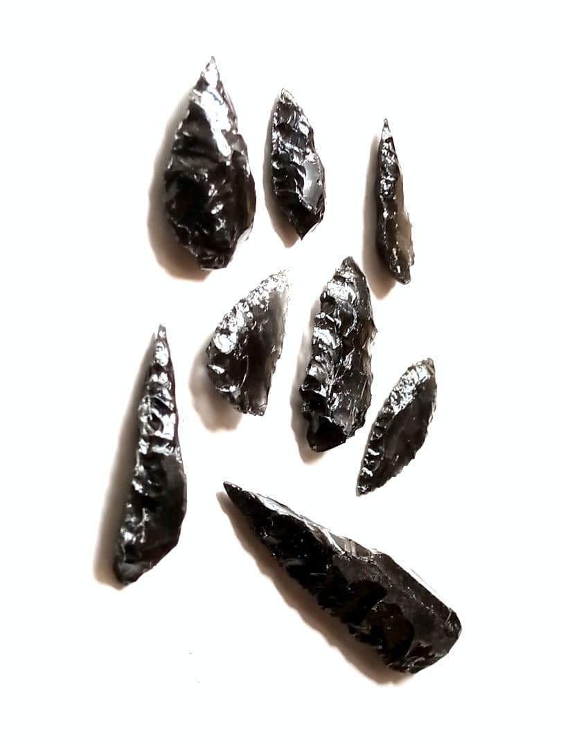 資料 ❑ 石器 サンプル セット 370s 黒曜石　❒ 模写