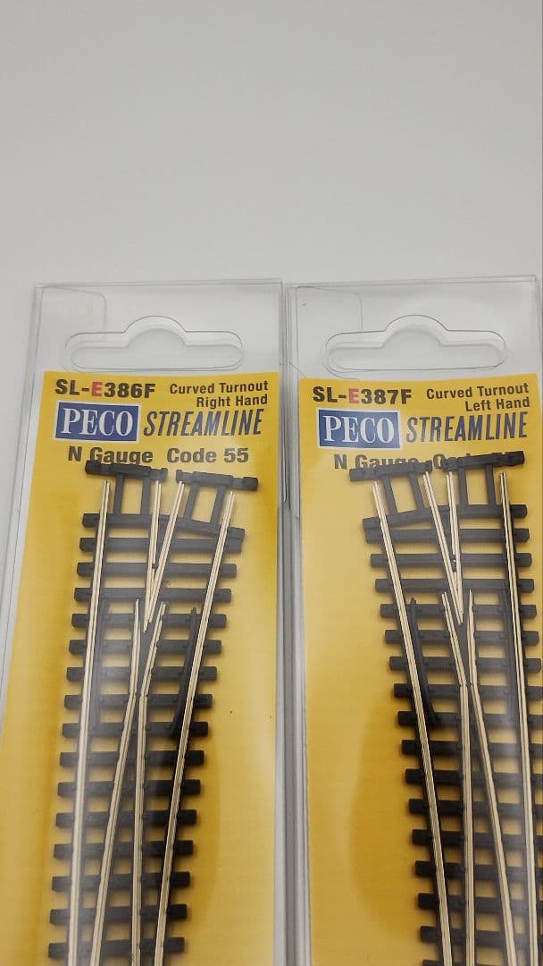 PECO Nゲージ 大半径ポイント SL-E386F SL-E387F