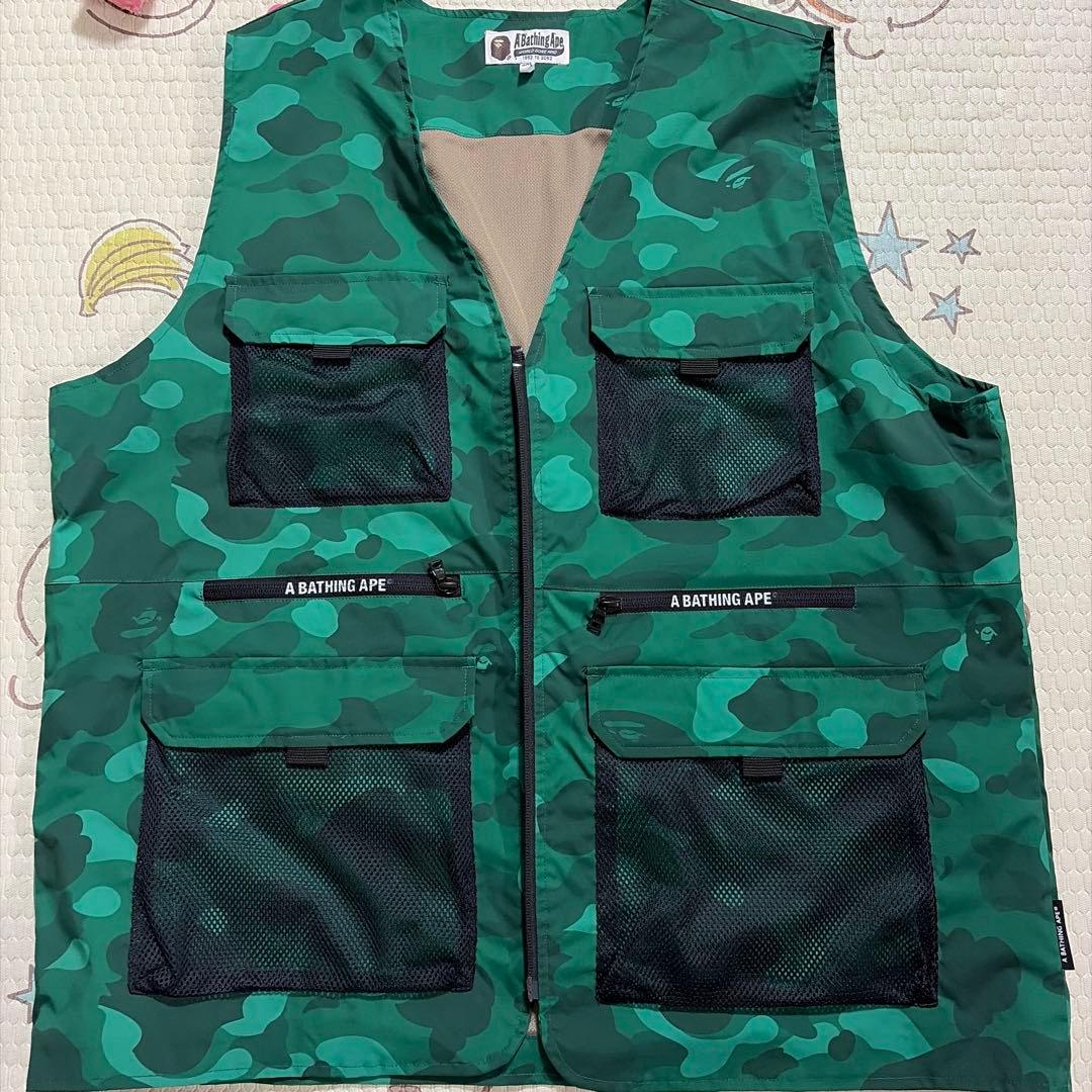 A BATHING APE フィッシングベスト カモフラージュ
