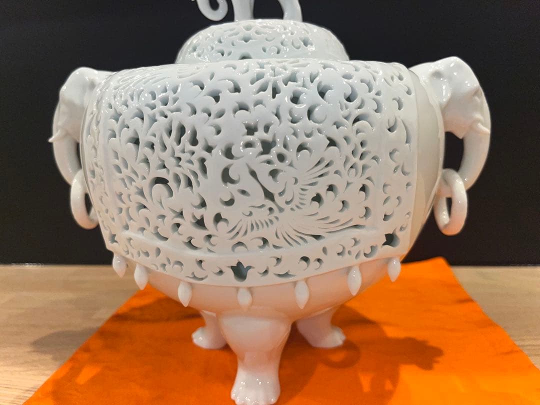 ✨杉原一壺作　白磁大香炉✨