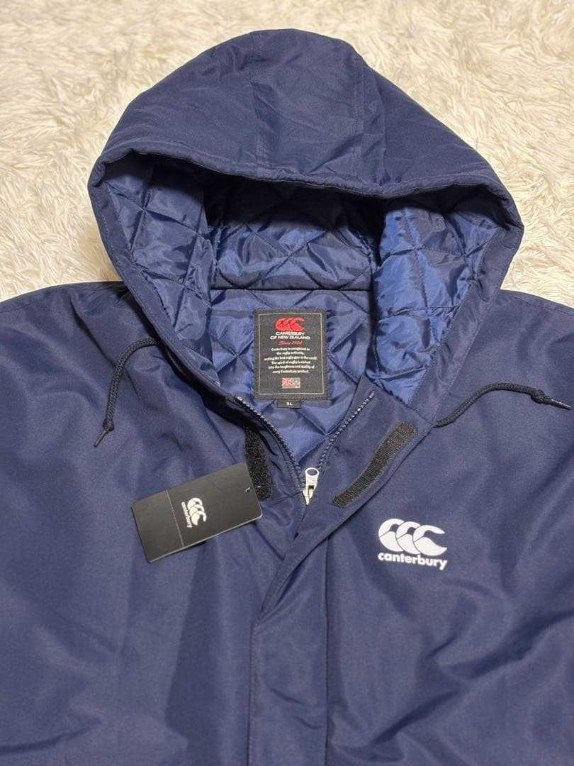 【タグ付き・未使用級】canterbury フード付きジャケット 3L ネイビー