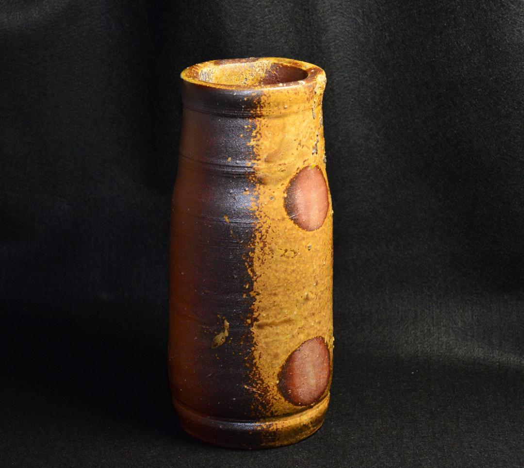 専用【最上位作】人間国宝 藤原啓 　牡丹餅窯変花入　M227