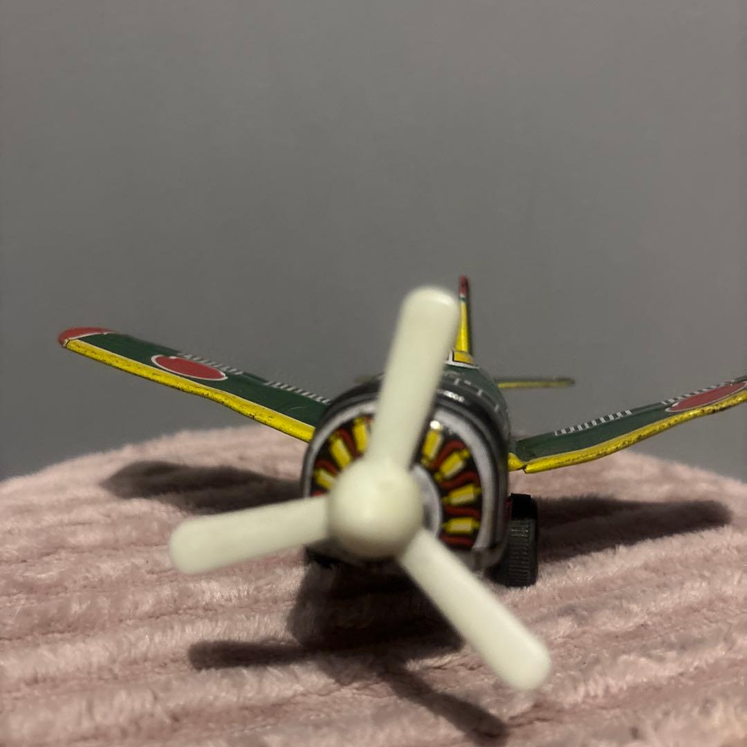 ゼロ戦　ブリキ　戦闘機　玩具　レトロ　零戦　当時物　零式艦上戦闘機　0-12