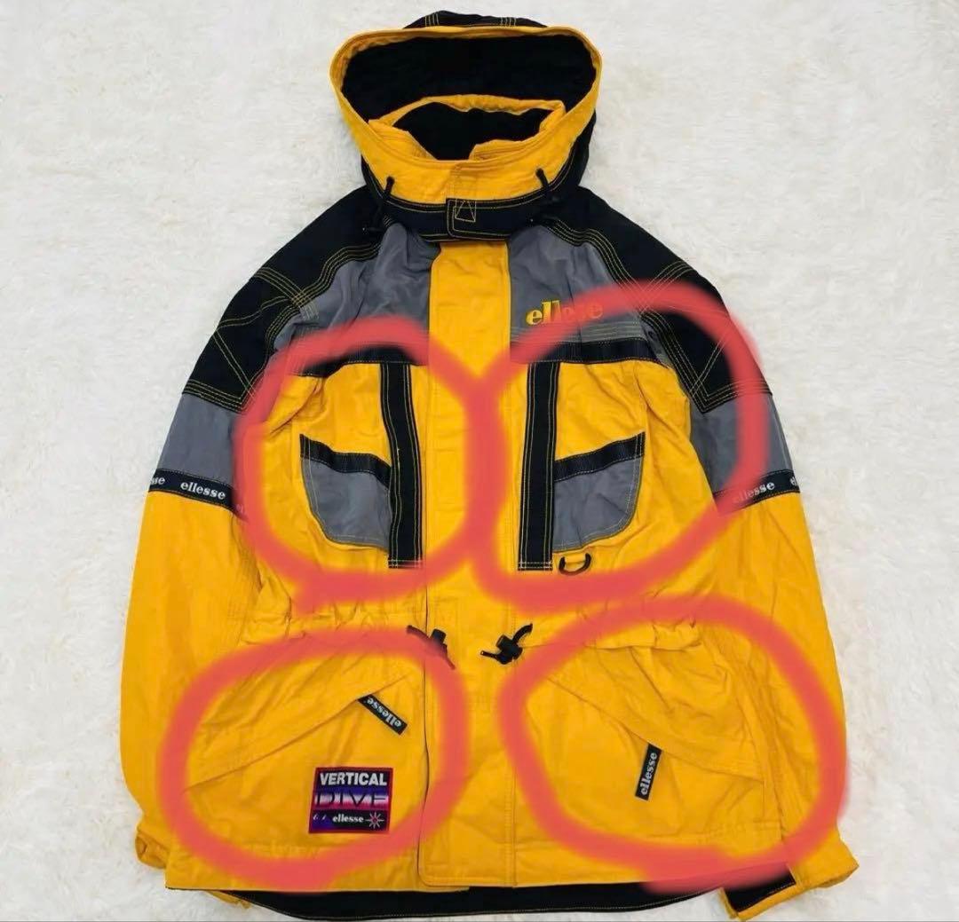 エレッセ スキーウェア 上下セット Lサイズ イエロー ゴールドウイン製
