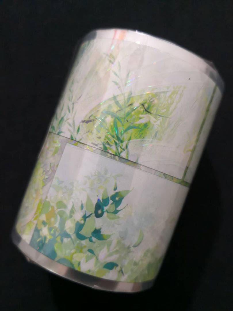 【8619】海外　マステ　3/5/巻売り　貝殻光マスキングテープ　背景