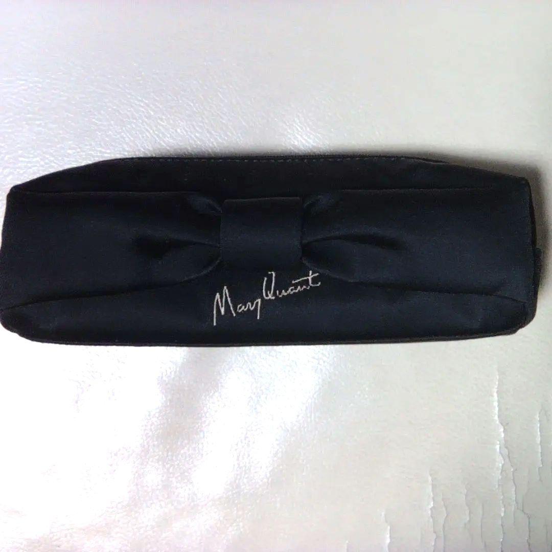 Mary Quant 黒 リボン付き 筆箱