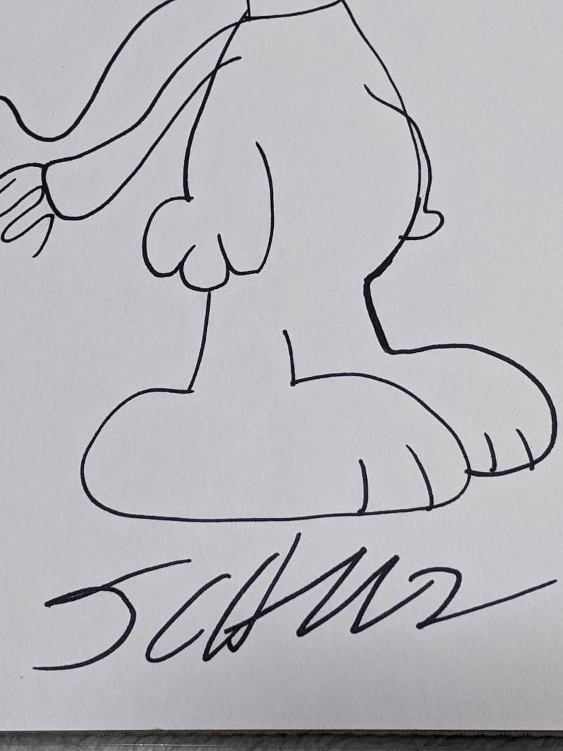 シュルツ「 スヌーピー 」直筆画