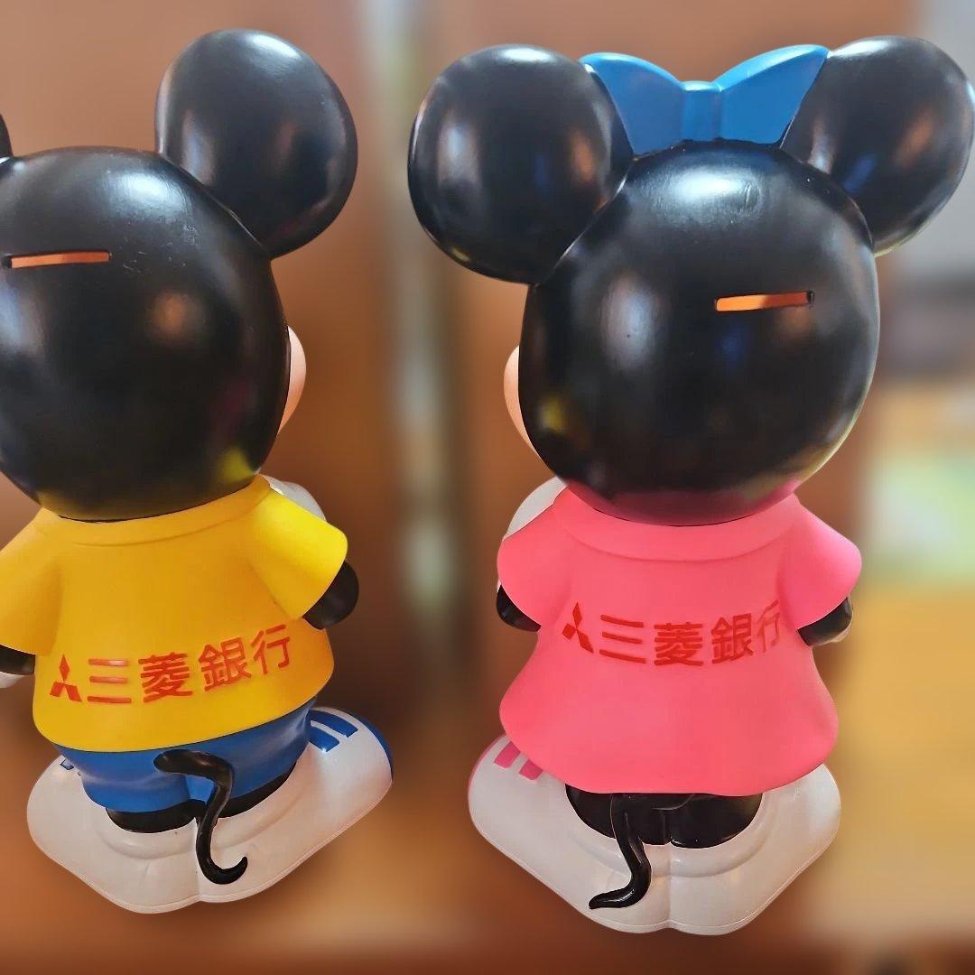【特別品】大型ミッキー ミニー テニス 貯金箱