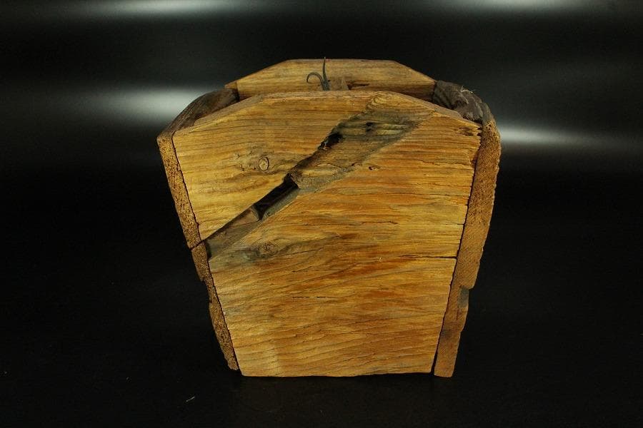 茶道具 古民具 舟板 吊瓶 花器(K-YB310)