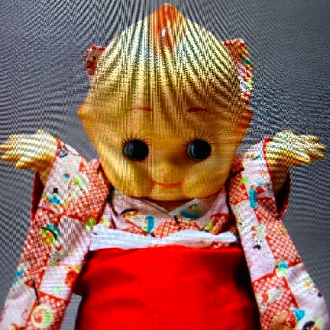 昭和レトロ　特大54センチ　浴衣着キューピー人形