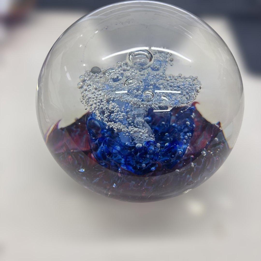 N10288 セルカーク ガラス アイスミスト ペーパーウェイト