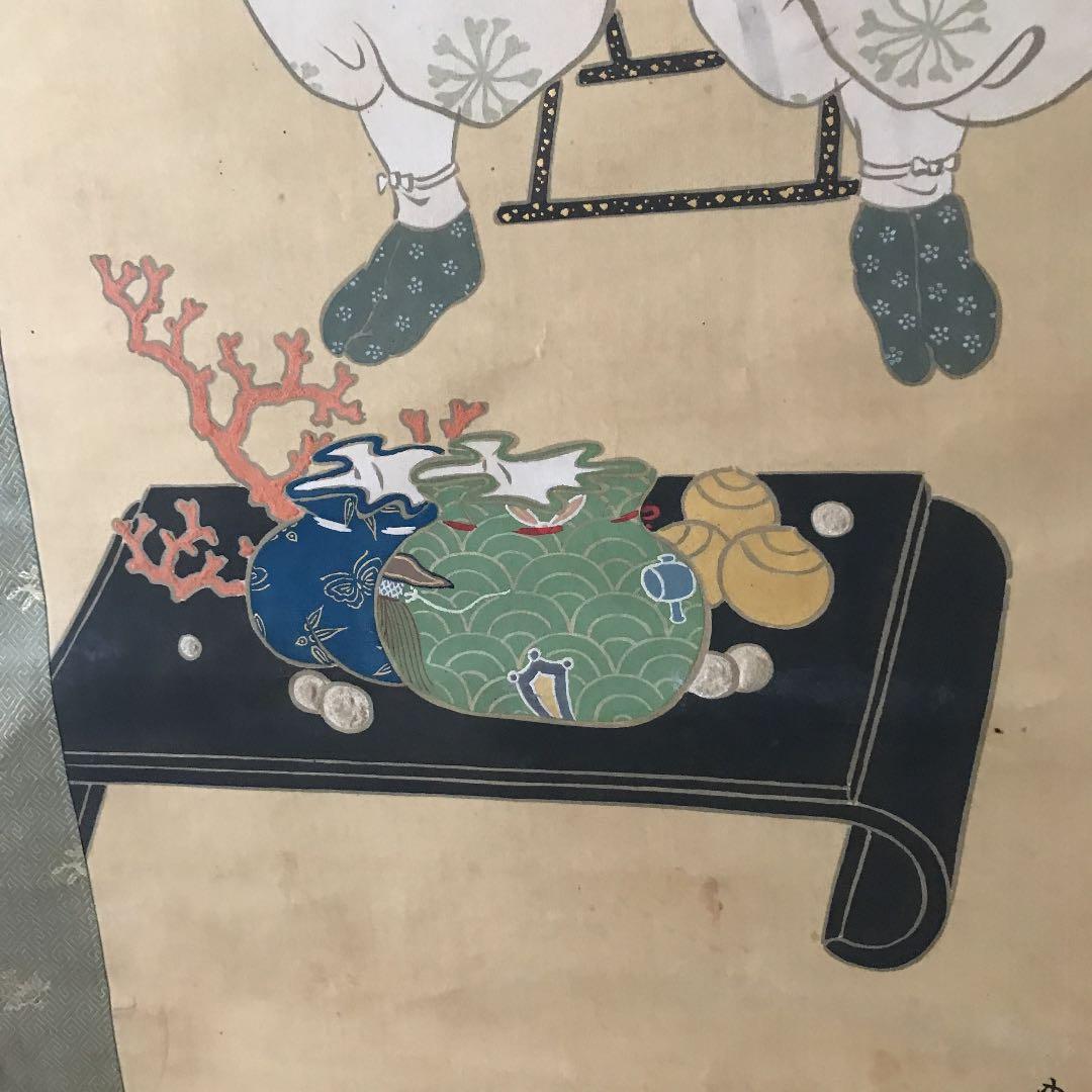 貴重　100年前出産祝い　掛軸　骨董　古美術