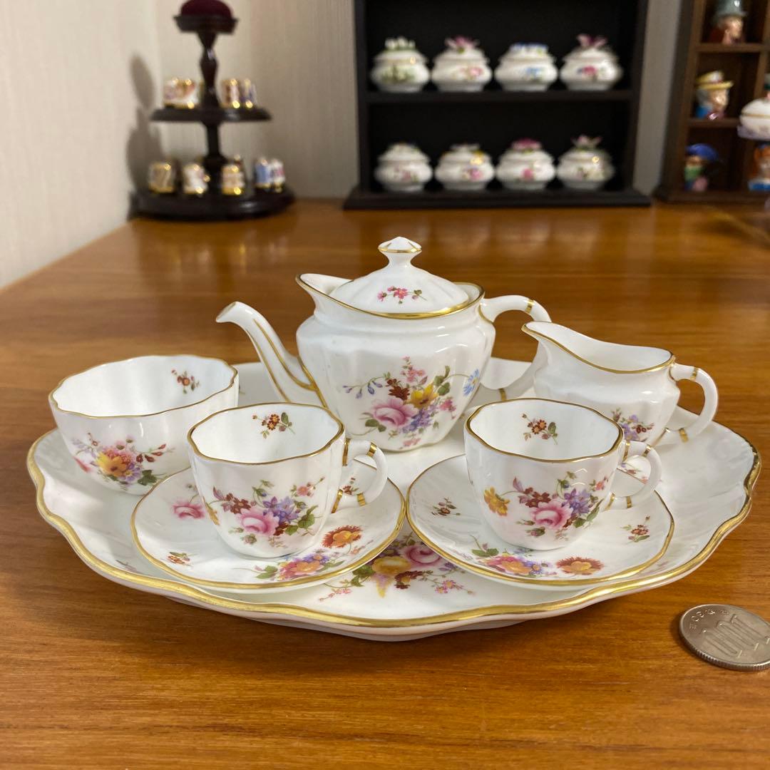 ロイヤルクラウンダービー ダービー ポジー　ミニチュア　ティーセット