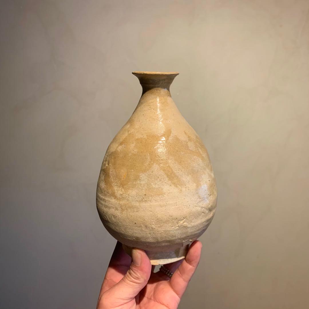 李朝 堅手 瓶 朝鮮美術 古美術 古道具 アンティーク 飾り壺