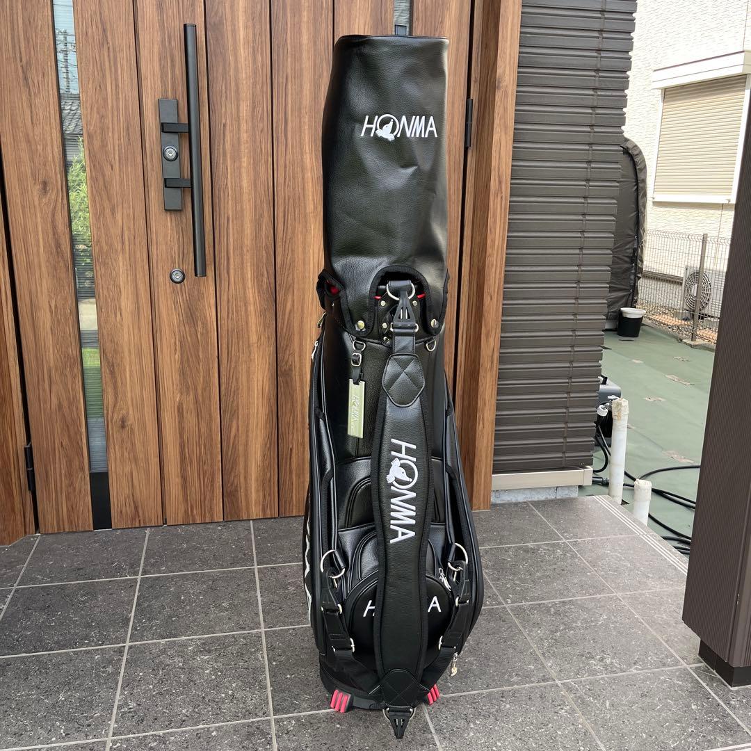 HONMA キャディバッグ ブラック/レッド