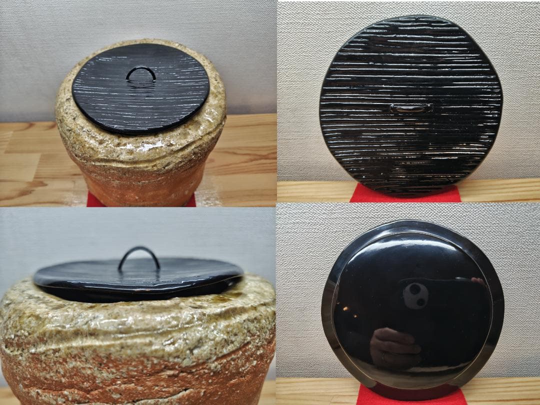 送料込【逢絢亭】茶道具 水指 信楽焼 銘「吉野川」立花大亀書付 杉本貞光 共箱