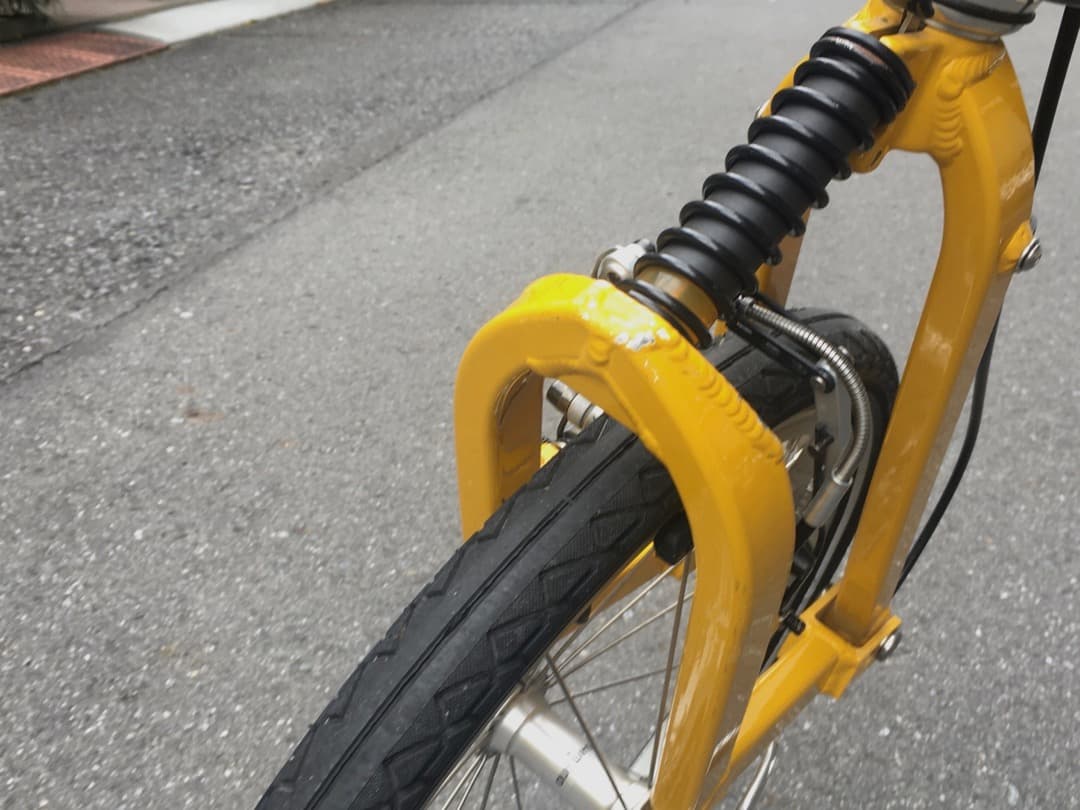 ○[ほぼ超美品] プジョ－ Pacific 18 折り畳み自転車 2002年 黄