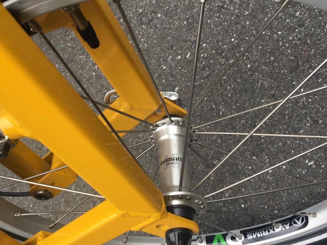 ○[ほぼ超美品] プジョ－ Pacific 18 折り畳み自転車 2002年 黄