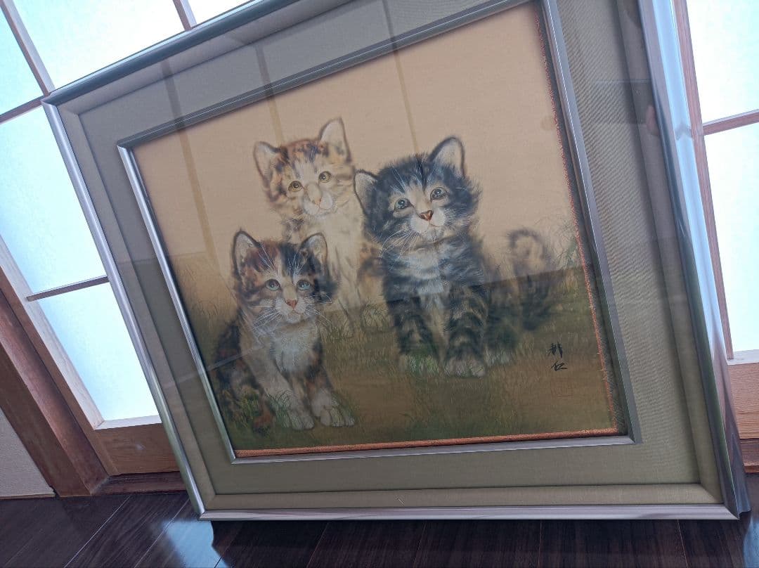 レア 縁起 繁盛 金運 おもてなし 絵 猫 中国 風水 美術 骨董 インテリア