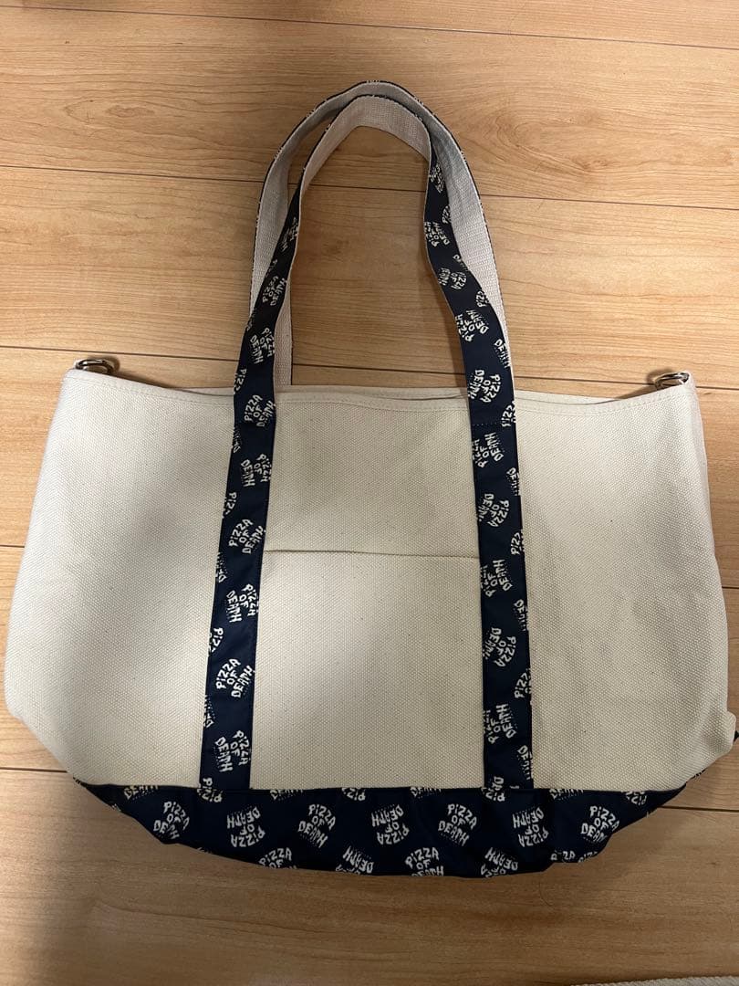 PIZZA OF DEATH トートバッグ　ネイビー　ストラップ２本付