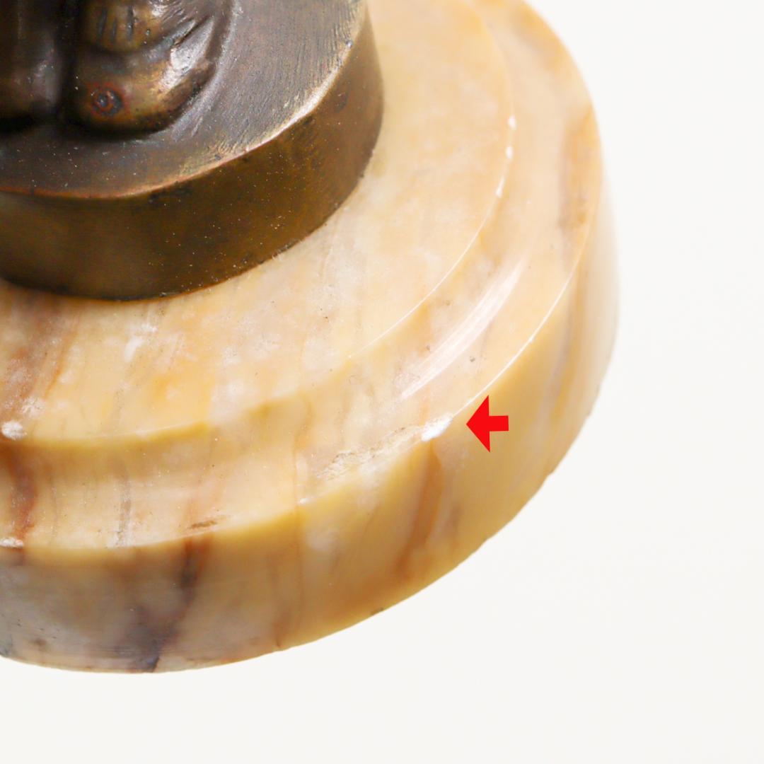 F. RECOURT モーリス・フレクール テディベアを持つ少女像 ブロンズ