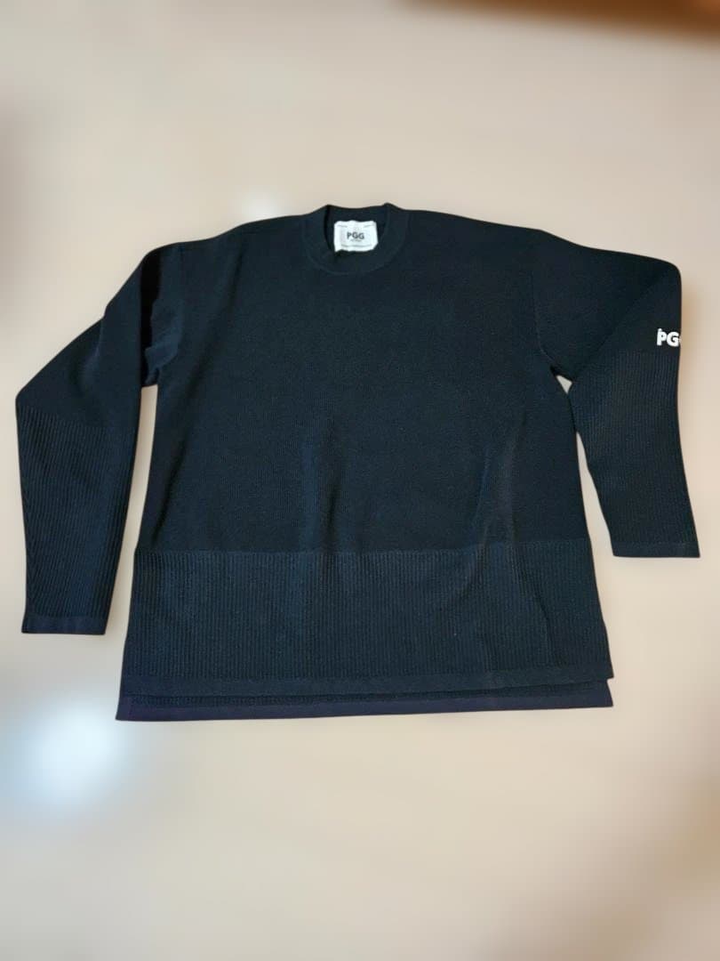 パーリーゲイツPGG 黒リブセーターsize6