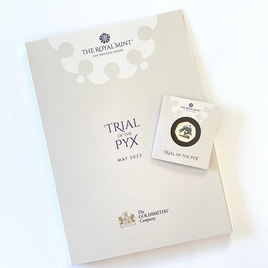 【Trial of the pyx】テムノドンサウルス 50ペンスカラー銀貨