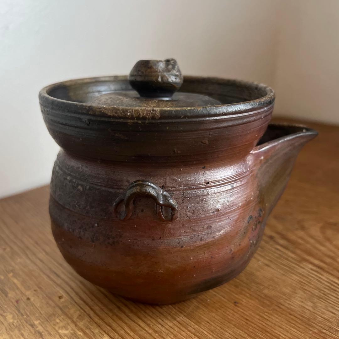 【香山】備前焼 宝瓶　煎茶　ビンテージ