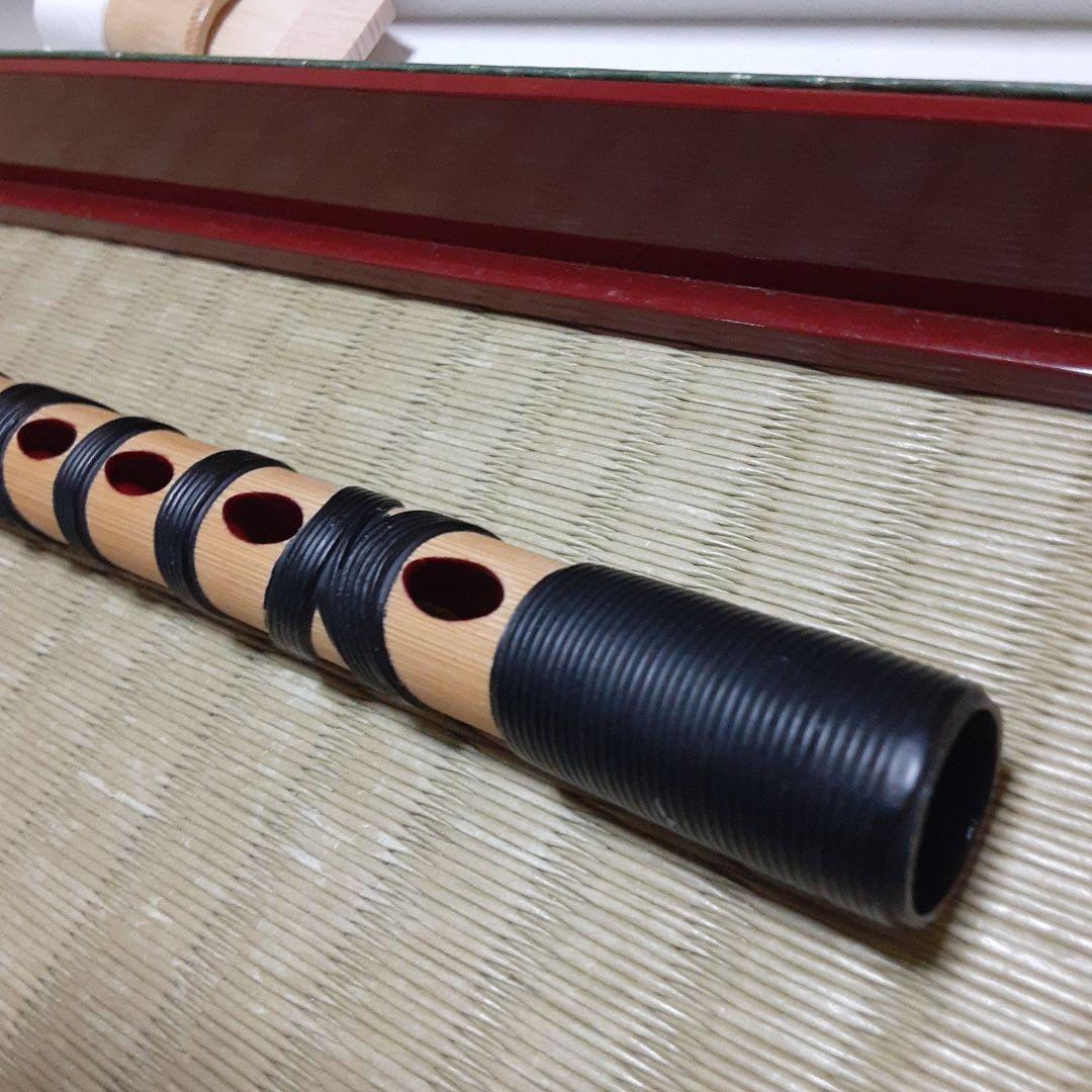 雅楽　篳篥　白竹　籐巻き　図紙付き