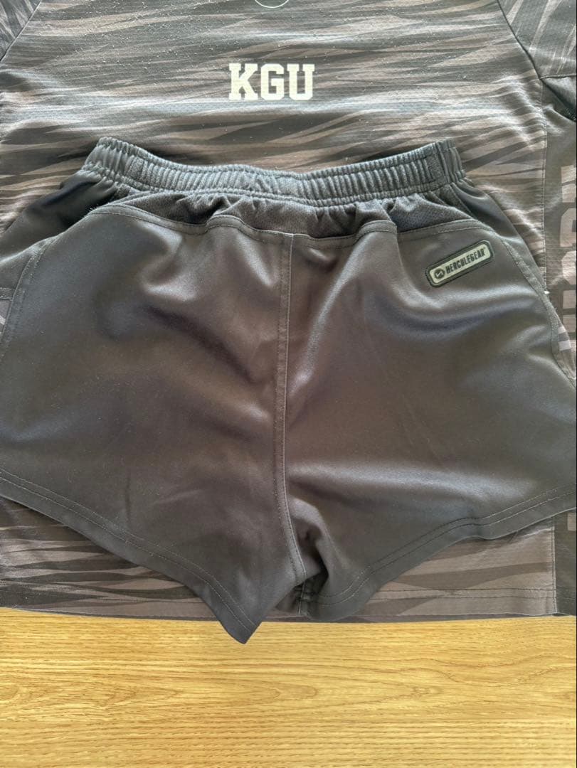 関東学院大学　ラグビー黒練習用上下ウェア短パンセット