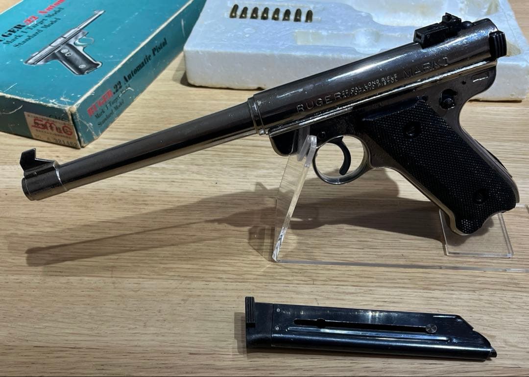 ロ*ー様 CMC ルガー MK1 ターゲット 5-1/2インチ　金属製 モデルガ