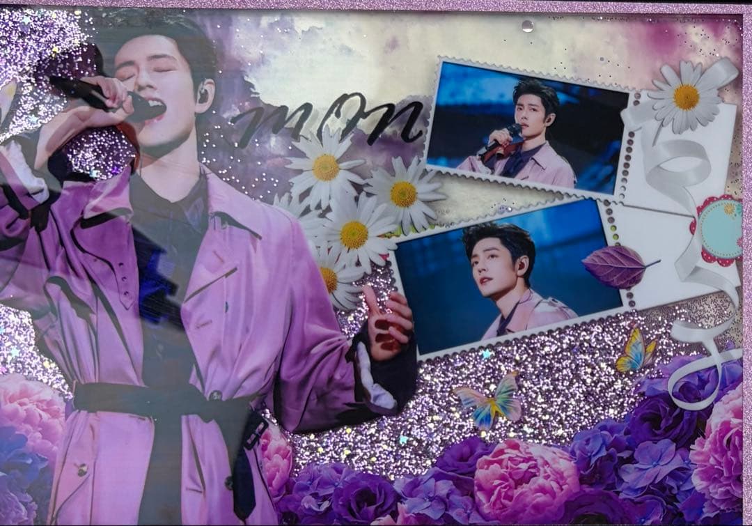 肖戦 新作 A5流砂アクリル特殊加工色纸 デザイン　6点セット❣️確認用❣️0110