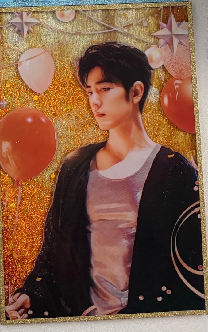 肖戦 新作 A5流砂アクリル特殊加工色纸 デザイン　6点セット❣️確認用❣️0110