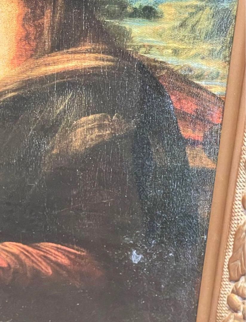 モナリザ　レプリカ　額縁　額装　額掛け　レトロ　アンティーク　インテリア