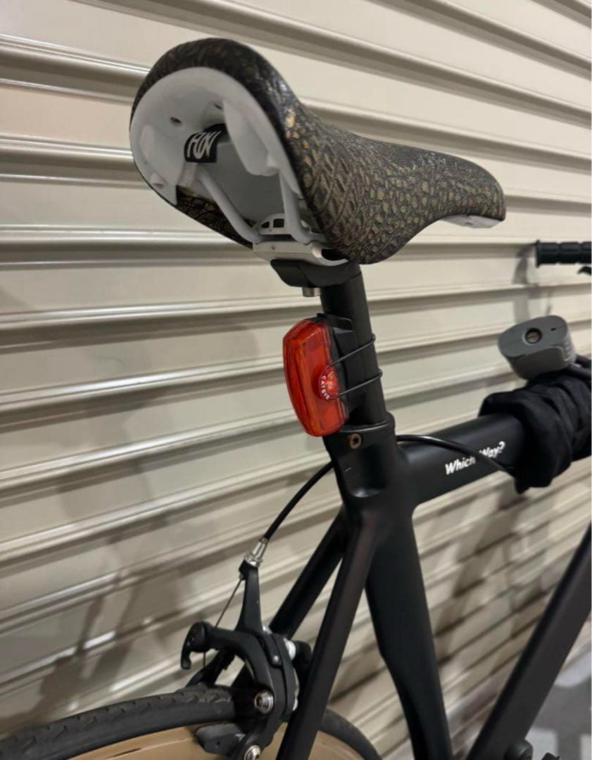 【 FUN 】ピストバイク マットブラック ゴールドホイール