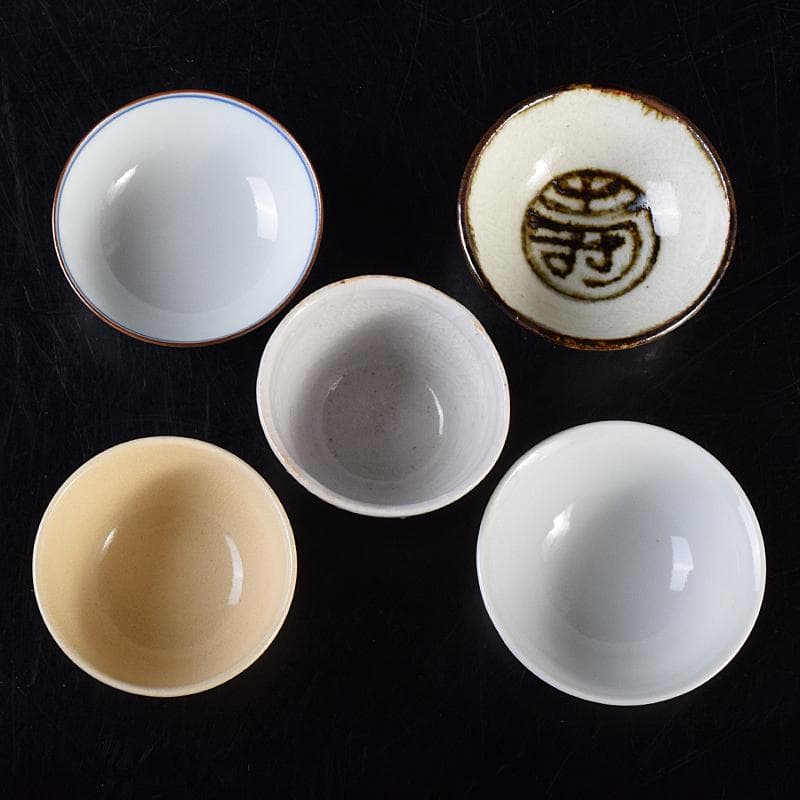 五名工　清水六兵衛　永楽善五郎　平安三浦竹泉　寄せ盃　五客　共箱　M　R7801