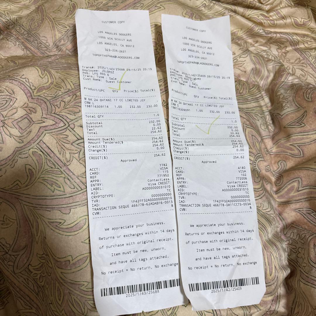 【極美品】大谷翔平　ドジャース　ユニフォーム　Ｓサイズ