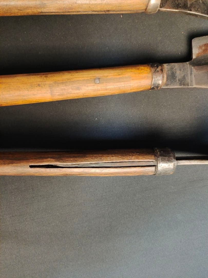 木鞘　鉈　3本　サバイバルナイフ　薪割り　腰鉈　大工道具　鋼製　手打　土佐 照光