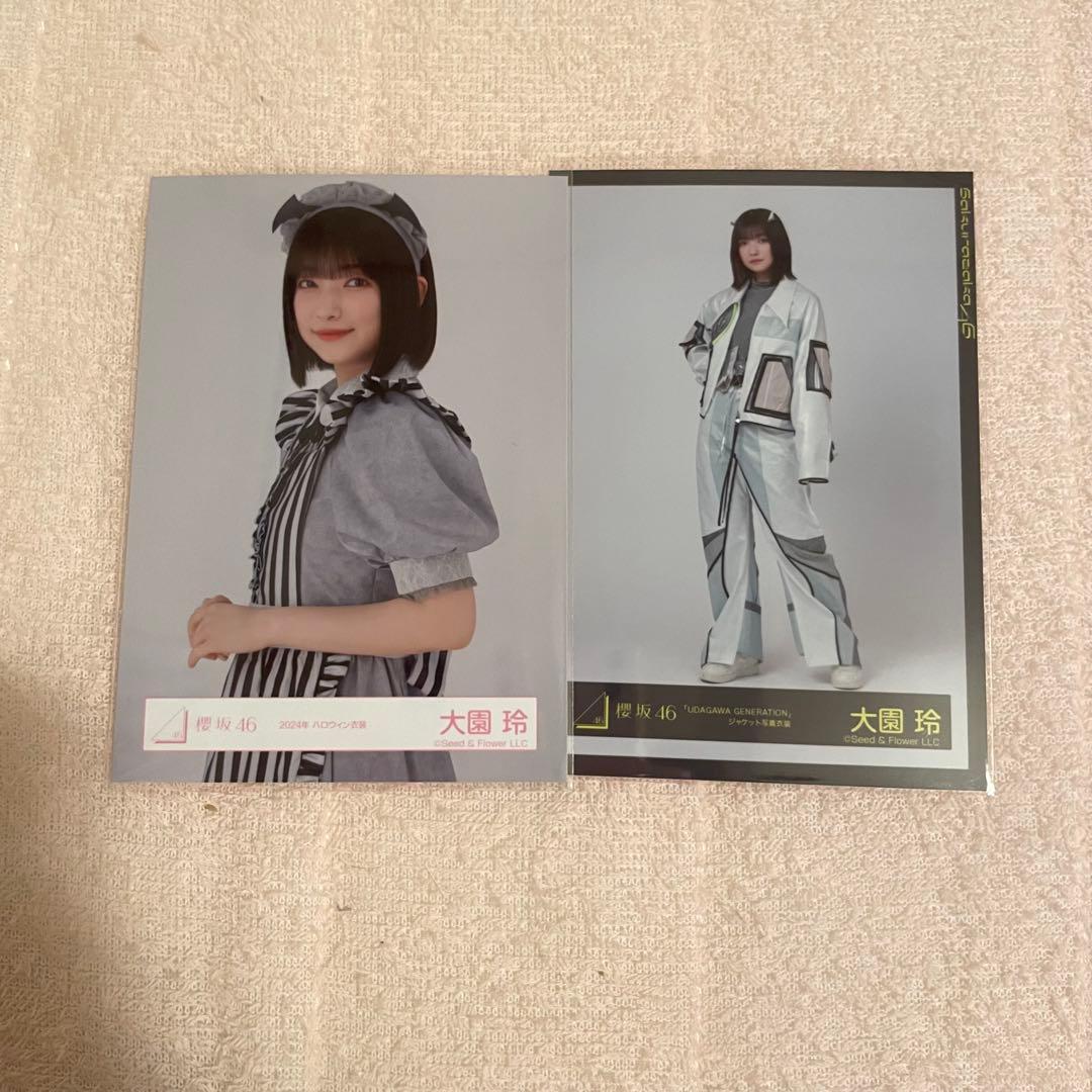 櫻坂46 大園玲 直筆サイン入り 2024年クリスマスサンタ衣装 ヨリ 生写真