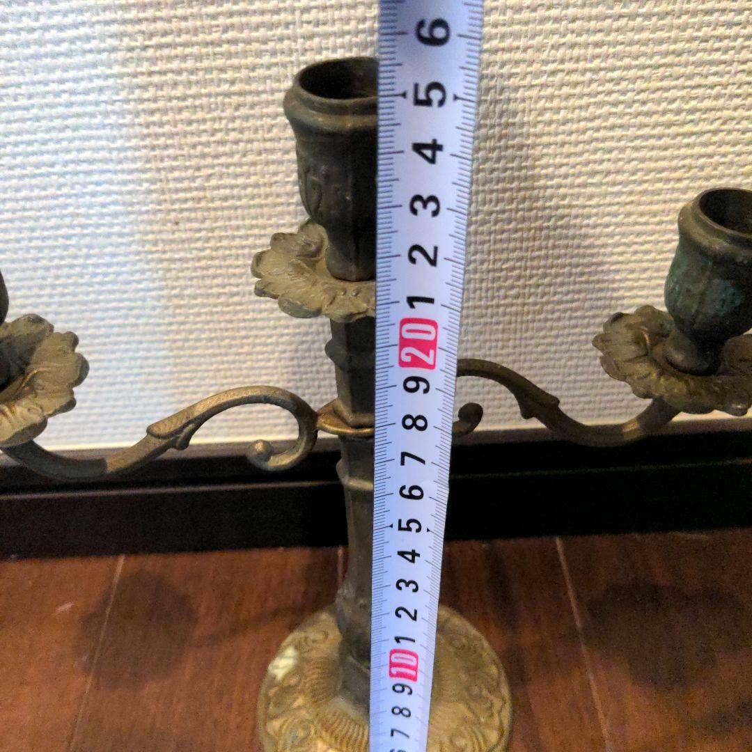 3灯式　フランスキャンドルホルダー　アンティークキャンドルスタンド　　 真鍮