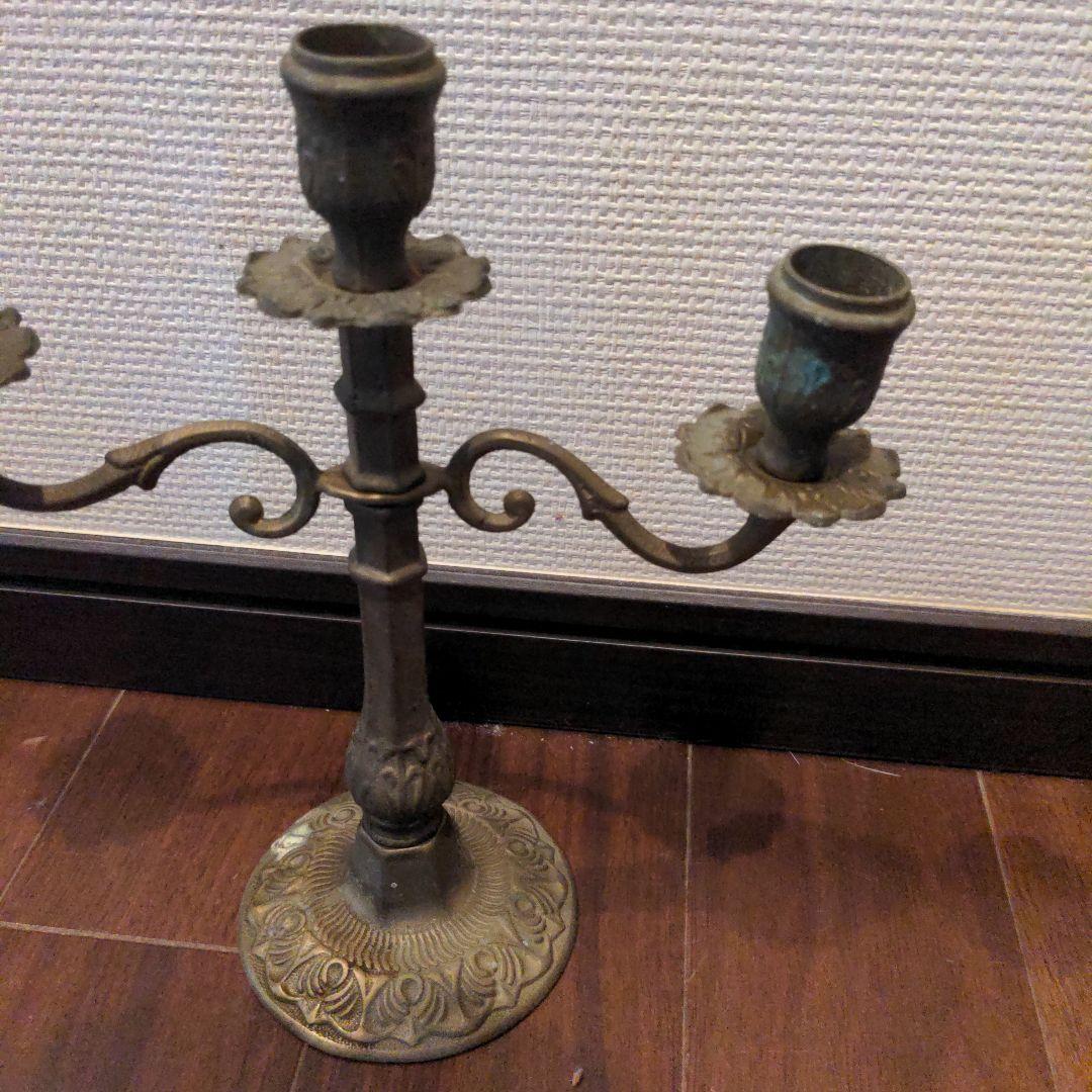 3灯式　フランスキャンドルホルダー　アンティークキャンドルスタンド　　 真鍮