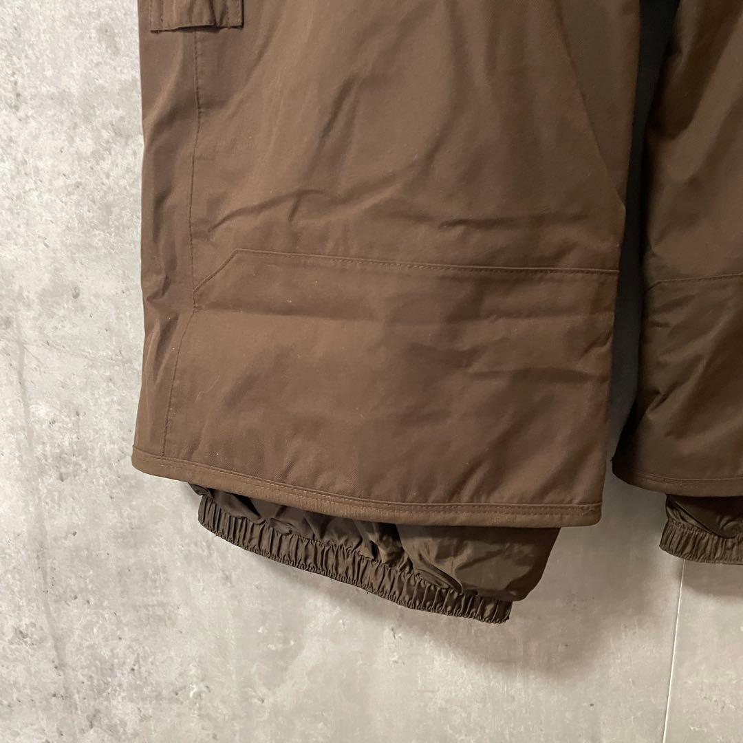 burtonバートンスキーパンツスノーボードウェアズボン下茶色ブラウン刺繍ロゴ