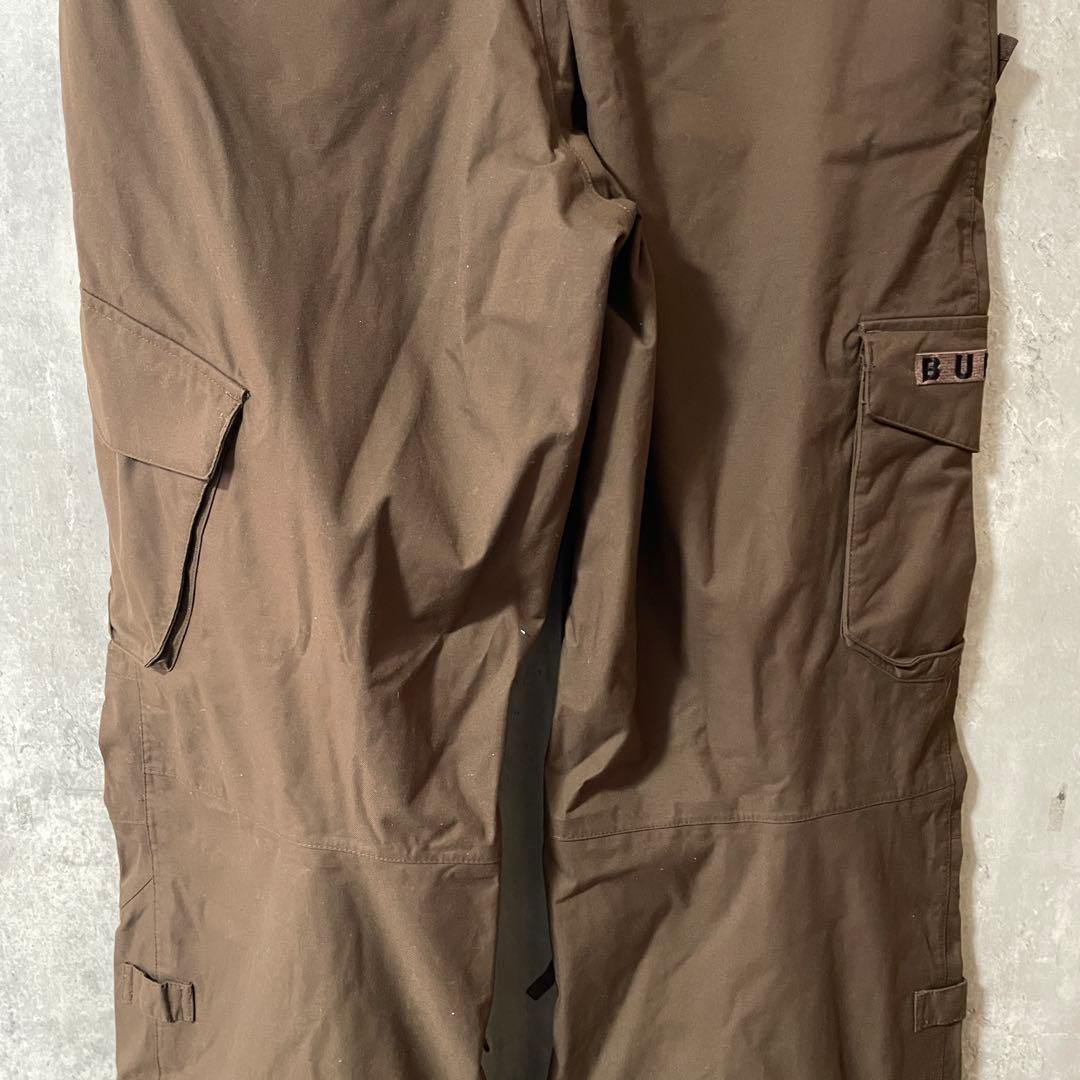 burtonバートンスキーパンツスノーボードウェアズボン下茶色ブラウン刺繍ロゴ